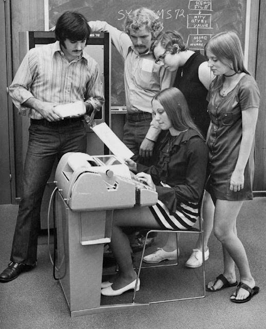 Participants on a computer course in 1972